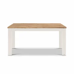 New set one by Musterring Esstisch mit Auszug York 160/240 x 90 cm Weiß / Eiche