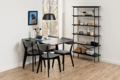 Clearance Actona Esstisch mit Klappen Roxby 80/120 x 80 cm Schwarz