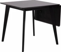 Clearance Actona Esstisch mit Klappen Roxby 80/120 x 80 cm Schwarz