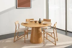 Clearance GAZZDA Esstisch Mushroom Ø 126 cm Eiche