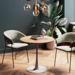 Discount KARE DESIGN Esstisch Schickeria 86792 Ø 80 cm Eiche