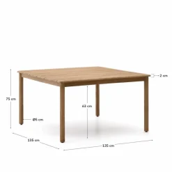 Kave Home Esstisch Sori 135 x 135 cm