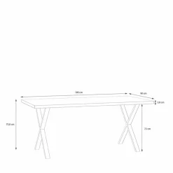 Hot FORTE Esstisch Tables 180 x 90 cm Eiche Artisan
