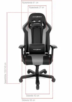Clearance DXRacer Gamingstuhl DX-Racer Schwarz / Grau