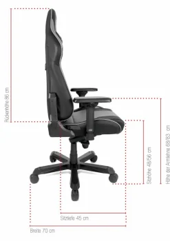 Clearance DXRacer Gamingstuhl DX-Racer Schwarz / Grau