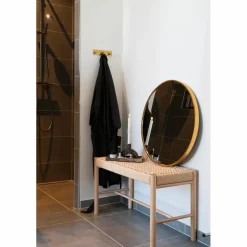 New Garderobenbank Abano Braun