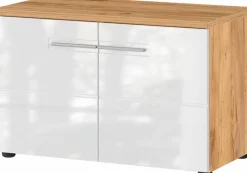 Clearance Germania Garderobenbank Aledo Weiß / Eiche