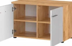 Clearance Germania Garderobenbank Aledo Weiß / Eiche