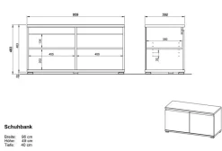 Germania Garderobenbank Carano