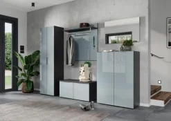 Outlet Germania Garderobenbank Genova Silbergrau