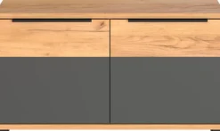 Clearance Germania Garderobenbank Granera Graphit / Eiche