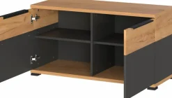 Clearance Germania Garderobenbank Granera Graphit / Eiche