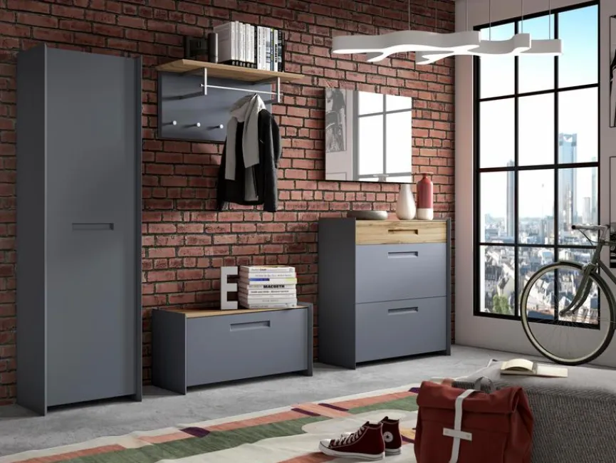 Best Arredokit Garderobenkombination Casaroma Anthrazit / Matt