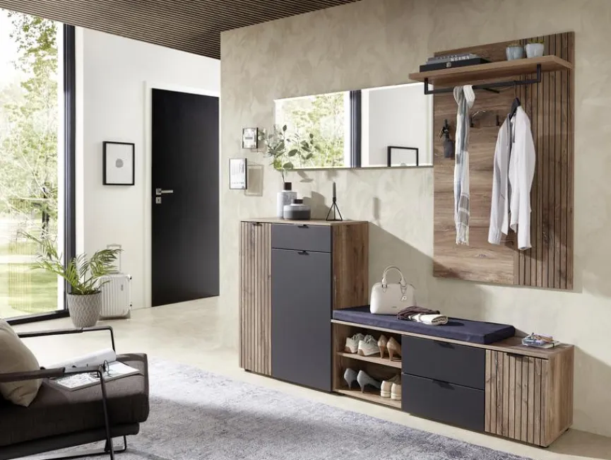 Outlet Innostyle Garderobenkombination Linea Eiche