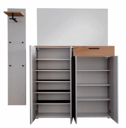 Discount Wittenbreder Garderobenkombination Palma Grau / Eiche