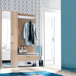 Wittenbreder Garderobenkombination Roubaix Eiche / Weiß