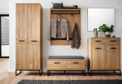 New MCA Garderobenkombination Toledo Eiche