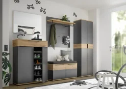 Sale Germania Garderobenpaneel Granera Graphit / Eiche