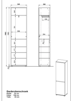 Sale Germania Garderobenschrank Carano Kaschmir
