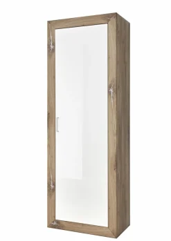 Outlet Garderobenschrank Neapel Weiß / Hochglanz