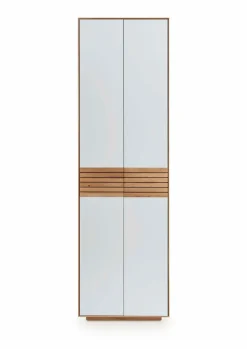 Best Gradel Garderobenschrank Riva Eiche / Weißglas