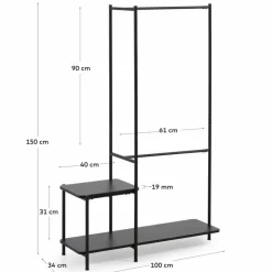 Discount Kave Home Garderobenständer Galatia Schwarz