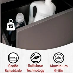 Clearance Inter Link Geräteschrank Galleria Anthrazit