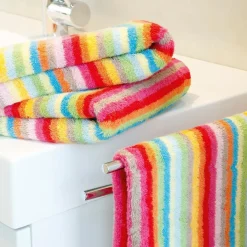 Clearance CaWö Handtuch Streifen 50 x 100 cm Bunt