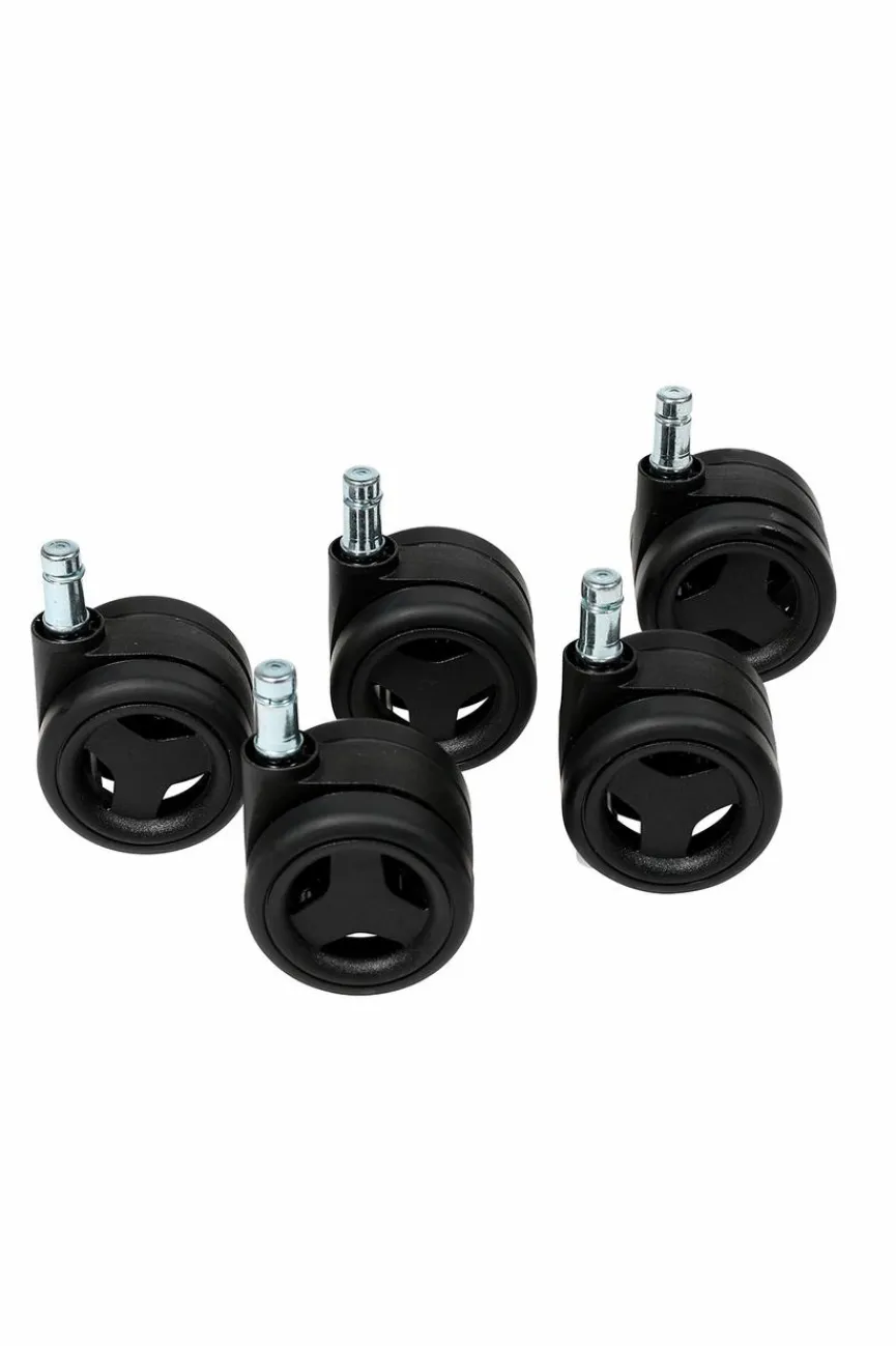 New TopStar Hartbodenrollen 5er Set Schwarz