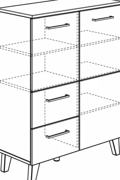 Paidi Highboard Oscar Weiß