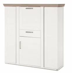 Clearance set one by Musterring Highboard York Pino-Aurelio / Eiche Nelson