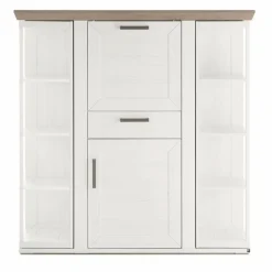 Clearance set one by Musterring Highboard York Pino-Aurelio / Eiche Nelson