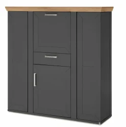 set one by Musterring Highboard York Graphit / Eiche