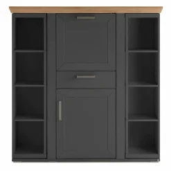 set one by Musterring Highboard York Graphit / Eiche