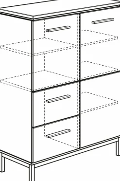 Online Paidi Highboard Benne Grau