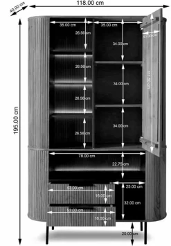 WOLFMÖBEL Highboard Bronx 4478