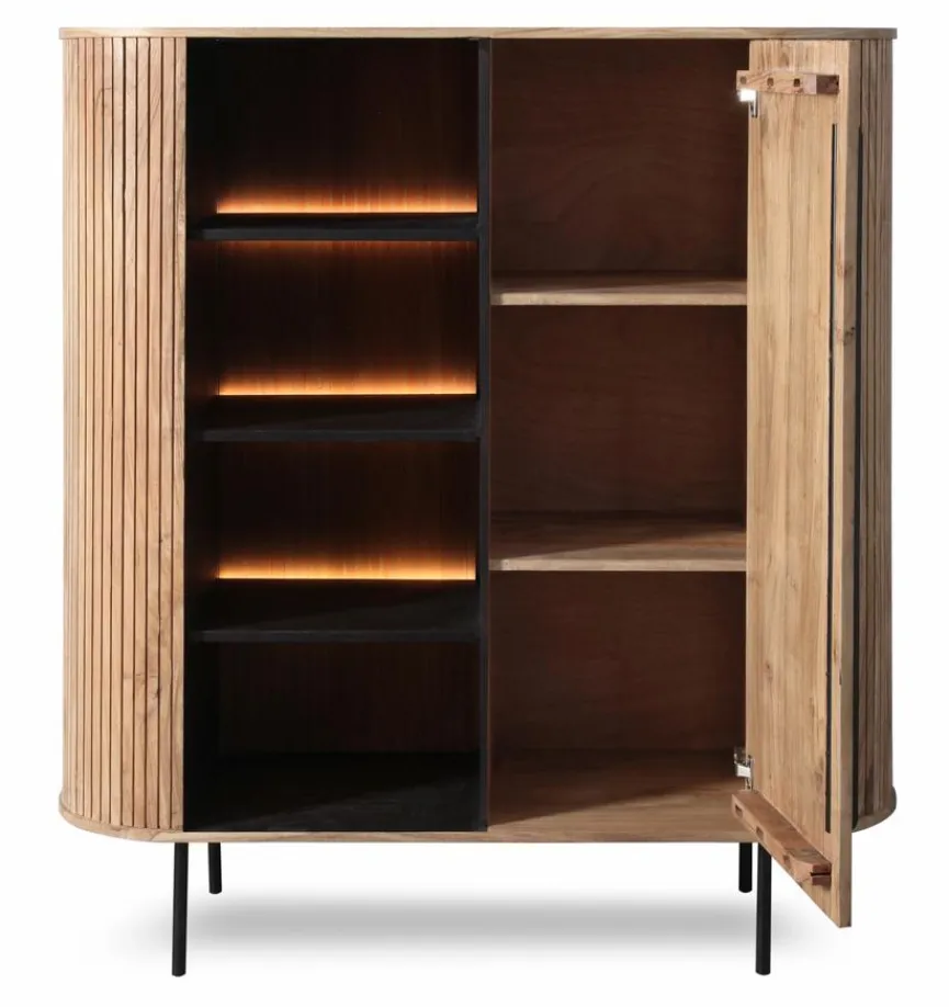 Clearance WOLFMÖBEL Highboard Bronx 4477 Akazie