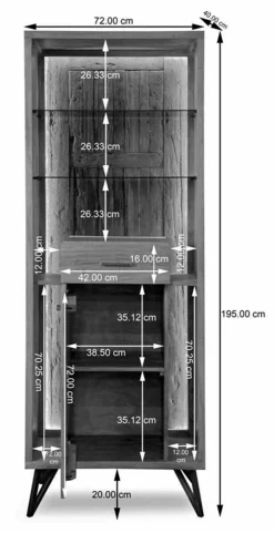 Sale WOLFMÖBEL Highboard Hudson 2172 Akazie