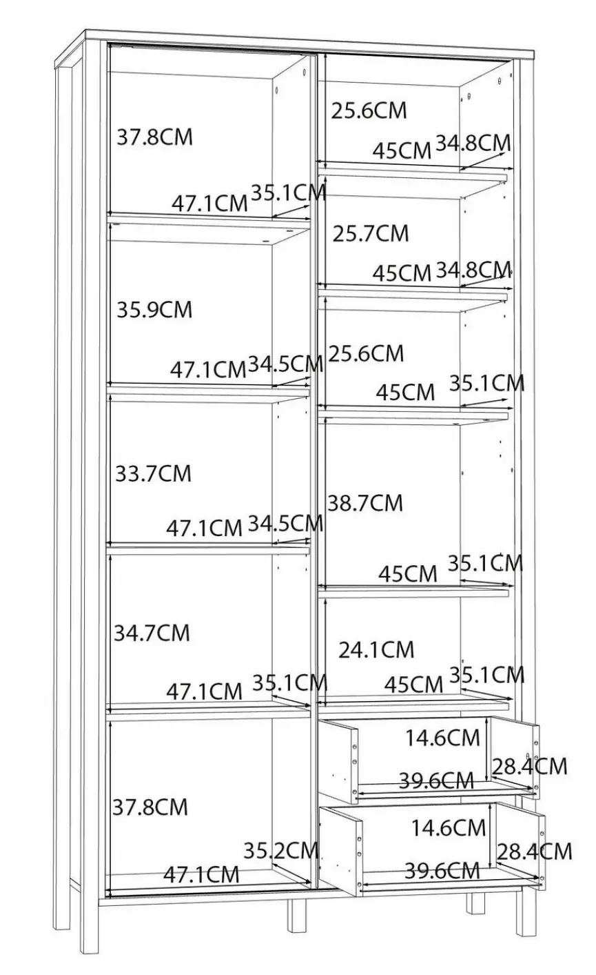 New FORTE Highboard Jytana Eiche