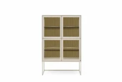 New Musterring Highboard Kara-Frame Seidengrau