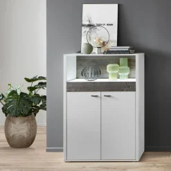 New IDEAL Wohnen Highboard Manchester Weiß