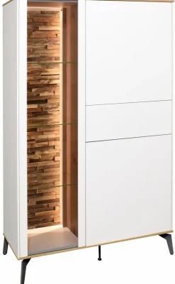 Clearance Mäusbacher Highboard Meran Weiß / Matt