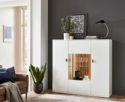 Outlet IDEAL Wohnen Highboard Morella Weiß