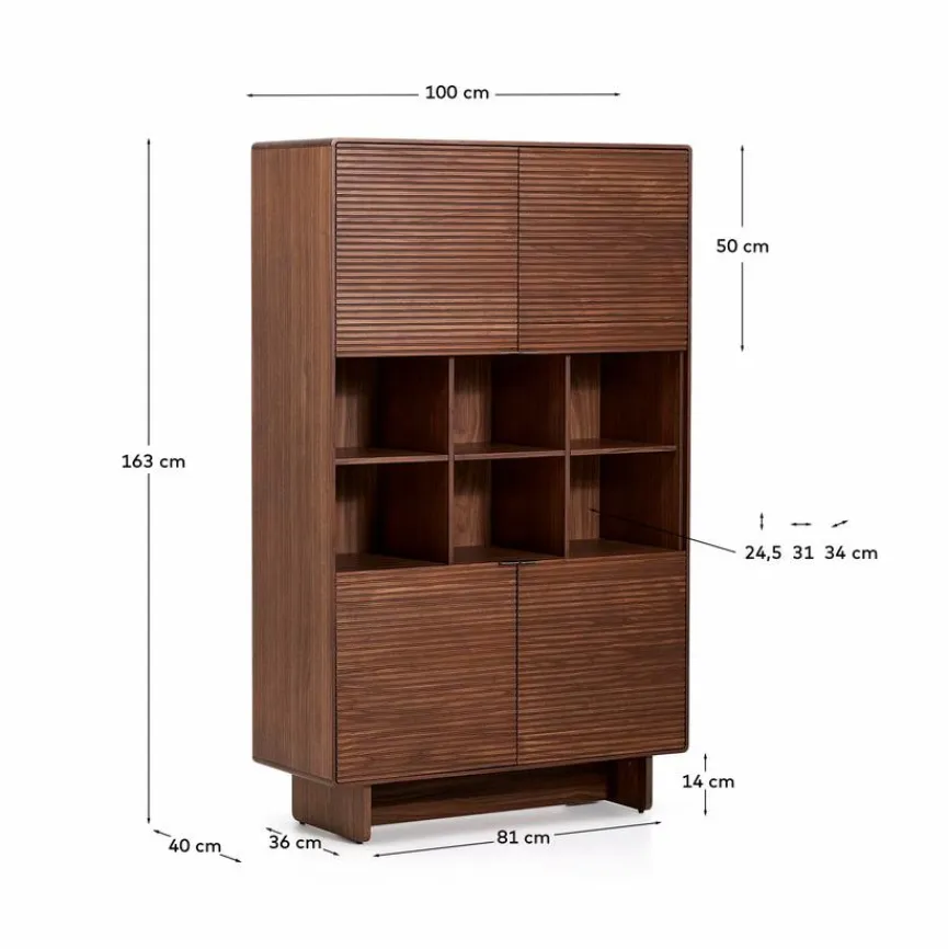 Clearance Kave Home Highboard Norlen Nussbaum