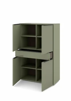 Online set one by Musterring Highboard Reno Olivgrün