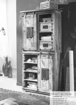 Clearance G+K Highboard Ruston Antik