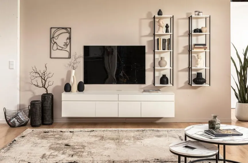 New Wohnconcept Hängeregal Saposa Weiß