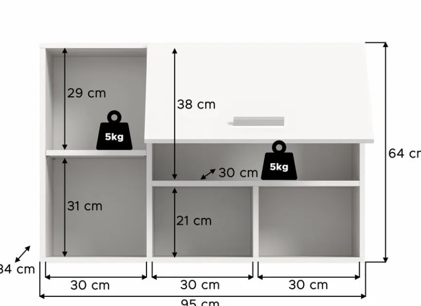 Hot Hängeschrank Lucca Weiß