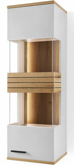 Sale set one by Musterring Hängevitrine Quincy Lichtgrau