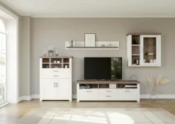 Outlet set one by Musterring Hängevitrine York Pino-Aurelio / Eiche Nelson